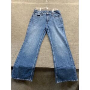 Old Navy Bootcut Jeans Womens 10 Blue Whiskering Denim Medium Wash Mid Rise